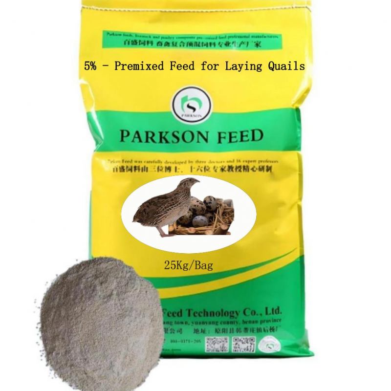 5% - Feed Premixed ar gyfer Laying Quails